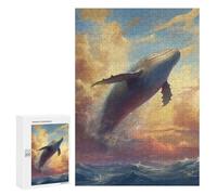 Puzzles pour Adultes Flying Whale Shark Puzzles pour Adultes - Jouets À Monter Soi-même, Amusants Et Originaux - Cadeaux Uniques pour Un Anniversaire Ou Noël 300 PCS