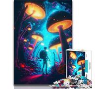 Puzzles pour Adultes Forêt de Champignons Puzzles pour Adolescents 1 000 pièces Jeu Stimulant pour Tous pour Femmes Cadeaux pour Hommes (38x26cm)