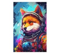 Puzzles pour Adultes Fox Astronaut in Space Suit Puzzle pour Adultes, Décoration Murale, Découpe De Précision, Cadeaux d'anniversaire Et Cadeaux Uniques 1000pcs(75x50cm)
