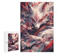 Puzzles pour Adultes Fox Spirit with Cherry Blossoms Puzzle pour Adolescents Améliore La Mémoire Difficile Et Stimulant Idéal comme Cadeau 1000 PCS