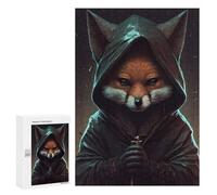 Puzzles pour Adultes Fox Wizzard with A Hoodie Puzzles pour Adolescents, Jouets Anti-Stress, Décoration Murale, Cadeaux Uniques pour Anniversaire Et Noël 300 PCS