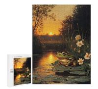 Puzzles pour Adultes Frog at Sunset Puzzle pour Adultes - Jouets Anti-Stress - Une Œuvre d'art - Difficile Et Stimulant 500 PCS