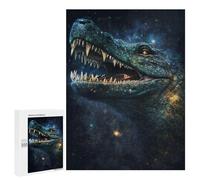 Puzzles pour Adultes Galactic Crocodile Art Print-17 Puzzle pour Adolescents Améliore La Mémoire Difficile Et Stimulant Idéal comme Cadeau 500 PCS