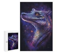 Puzzles pour Adultes Galactic Crocodile Art Print-8 Puzzles pour Adolescents Cadeau d'anniversaire Stimule Le Cerveau Jeu Stimulant Cadeaux 1000 PCS