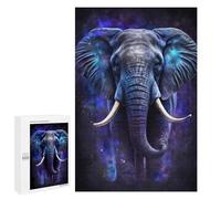 Puzzles pour Adultes Galactic Elephant Art Print-1 Puzzles pour Adolescents Cadeau d'anniversaire Stimule Le Cerveau Jeu Stimulant Cadeaux 1000 PCS