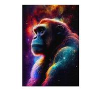 Puzzles pour Adultes Galactic Gorilla Portrait Puzzles pour Adultes, Jouets Anti-Stress, Découpe De Précision, pour Les Jeux 38x26cm/1000pcs