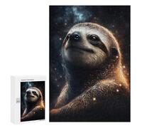 Puzzles pour Adultes Galactic Sloth Portrait-4 Puzzles pour Adultes : Anti-Stress, Difficile Et Stimulant, pour des Soirées Jeux en Famille 300 PCS