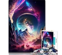 Puzzles pour Adultes Galactic Wonderland 1000 pièces Cadeaux pour Adultes avec Affiche et fiche de Questions Assorties pour Les 14 Ans (38x26cm)