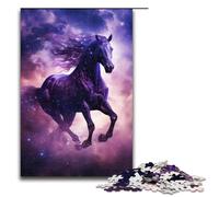 Puzzles pour Adultes Galaxy Purple Horse 1000 pièces en Bois pour Enfants à partir de 12 Ans Décoration d'intérieur 1000 pièces (75 x 50 cm)