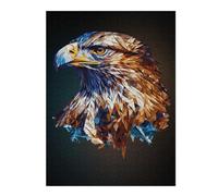 Puzzles pour Adultes Geometric Bald Eagle Art Puzzle pour Adultes, Jouet, Décoration Murale, Cadeau d'anniversaire Amusant Et Humoristique, Cadeaux, 1000pcs(52x38cm)