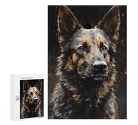 Puzzles pour Adultes German Shepherd Dog Cool Puzzle : Jeu Manuel Amusant Et Humoristique, Cadeau d'anniversaire, Cadeaux, 300 PCS