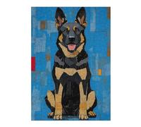 Puzzles pour Adultes German Shepherd Portrait Puzzle pour Adultes - Jeu Manuel - Améliore La Mémoire - Cadeaux d'anniversaire Et Cadeaux Uniques 38x26cm/1000pcs