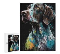 Puzzles pour Adultes German Shorthaired Pointer Puzzle pour Adultes, Jeu Familial, Défi Difficile, Cadeaux pour Les Amis Et La Famille 500 PCS