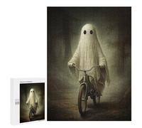 Puzzles pour Adultes Ghost on Bicycle in Forest Puzzles Anti-Stress pour Adultes - Décoration Parfaite - Difficile Et Stimulant 500 PCS