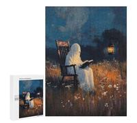 Puzzles pour Adultes Ghost Reading Book in Field Puzzle pour Adolescents Améliore La Mémoire Difficile Et Stimulant Idéal comme Cadeau 500 PCS