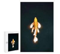 Puzzles pour Adultes Glowing Koi Fish Dark Pond Puzzle pour Adultes - Décoration Murale - Idéal comme Cadeau 1000 PCS