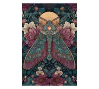 Puzzles pour Adultes Glowing Moth with Gemstone Wings Puzzles Jeux Relaxants Découpe De Précision Cadeaux pour Les Amis Et La Famille 1000pcs(75x50cm)