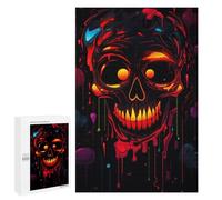 Puzzles pour Adultes Glowing Skull Artwork-2 Puzzles pour Adultes : Anti-Stress, Difficile Et Stimulant, pour des Soirées Jeux en Famille 1000 PCS