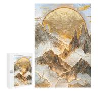 Puzzles pour Adultes Gold Mountain Sunset Puzzle pour Adultes, Jeu De Réflexion, Une Œuvre d'art, Activités Amusantes À La Maison, 1000 PCS
