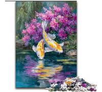 Puzzles pour Adultes Golden Koi 1000 pièces, Jeu éducatif et Stimulant pour Toute la Famille, idéal pour Les Anniversaires et Noël (50x75cm)