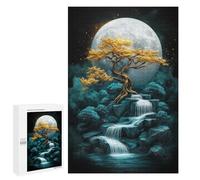 Puzzles pour Adultes Golden Tree Moonlit Falls Puzzles pour Adultes : Anti-Stress, Difficile Et Stimulant, pour des Soirées Jeux en Famille 1000 PCS