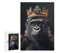 Puzzles pour Adultes Gorilla Animal King Puzzles pour Adultes - Décoration Murale - Cadeaux Souvenirs pour Vos Proches 300 PCS