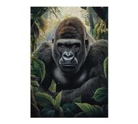 Puzzles pour Adultes Gorilla in Jungle Puzzles pour Adultes : Jeux Relaxants, Défis Difficiles, Cadeaux d'anniversaire Et Cadeaux Uniques 38x26cm/1000pcs