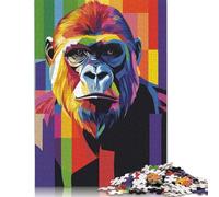 Puzzles pour Adultes Gorille Pop Art Puzzle de 500 pièces Puzzle en Bois Convient aux Adultes et aux Plus de 18 Ans Casse-tête 500 pièces (52x38cm)