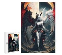 Puzzles pour Adultes Gothic Angel and Devil Puzzles Anti-Stress pour Adultes - Décoration Parfaite - Difficile Et Stimulant 1000 PCS
