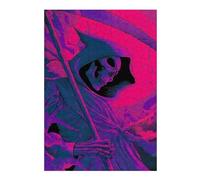 Puzzles pour Adultes Grim Reaper in Purple and Blue Puzzle pour Adultes - Jeu Manuel - Améliore La Mémoire - Cadeaux d'anniversaire Et Cadeaux Uniques 38x26cm/1000pcs