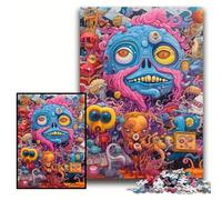 Puzzles pour Adultes Groupe de Monstres Puzzles pour Adultes 50x75cm Activité Amusante en Famille, défi cérébral, Cadeau Parfait pour Adolescent