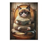 Puzzles pour Adultes Grumpy Cat Reading Book-7 Puzzles pour Adolescents, Jouets Anti-Stress, Décoration Murale, Cadeaux Uniques pour Anniversaire Et Noël 1000pcs(52x38cm)