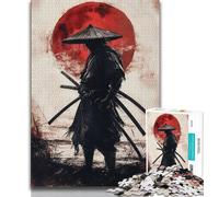 Puzzles pour Adultes, Guerrier Ninja Japonais, Puzzle pour Adolescents, Anti-Stress, Vacances à Domicile, Temps Mort, Interaction Parent-Enfant (Taille 75x50cm)