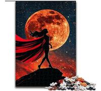 Puzzles pour Adultes Guerrière sous la Lune, Jeu Familial Anti-Stress, défi Difficile, Une œuvre d'art pour Les 14 Ans et Plus (Taille 26x38cm)