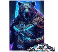 Puzzles pour Adultes Guerriers Ours Astral Puzzle en Bois Puzzle éducatif Jeu Familial pour Adultes et Enfants 50x75 cm