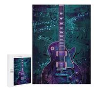 Puzzles pour Adultes Guitar Music Notes Background Puzzle pour Adolescents Améliore La Mémoire Difficile Et Stimulant Idéal comme Cadeau 500 PCS