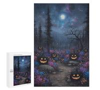 Puzzles pour Adultes Halloween Night Pumpkin Patch Puzzles pour Adultes - Jouets À Monter Soi-même, Amusants Et Originaux - Cadeaux Uniques pour Un Anniversaire Ou Noël 1000 PCS
