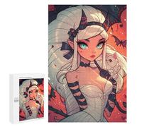 Puzzles pour Adultes Halloween Witch with Cat Puzzles pour Adolescents Cadeau d'anniversaire Stimule Le Cerveau Jeu Stimulant Cadeaux 1000 PCS