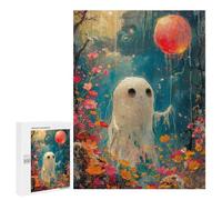 Puzzles pour Adultes Happy Floral Boho Ghost Puzzles pour Adultes, Jouet, Décoration Murale, Décoration Intérieure, Idéal comme Cadeau 500 PCS