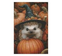 Puzzles pour Adultes Hedgehog in Witch Hat Puzzle pour Adultes - Jeu Manuel - Améliore La Mémoire - Cadeaux d'anniversaire Et Cadeaux Uniques 75x50cm/1000pcs