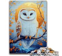 Puzzles pour Adultes, Hibou doré, pour Adolescents, Jeux d'activités familiales stimulants, Jouets à Faire soi-même pour décoration Murale de la Maison (75x50cm)