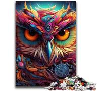 Puzzles pour Adultes Hibou psychédélique 1000 pièces, Jouets éducatifs, Jeux Anti-Stress, Cadeaux d'anniversaire Uniques (75x50cm)