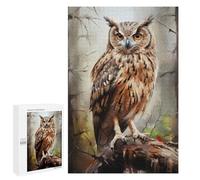 Puzzles pour Adultes Horned Owl Eagle Owl Puzzles pour Adultes - Jeu Manuel - Décoration Murale - Cadeaux d'anniversaire Et Cadeaux Uniques 1000 PCS