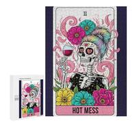 Puzzles pour Adultes Hot Mess Tarot Card Illustration Puzzles pour Adultes - Jouets À Monter Soi-même, Amusants Et Originaux - Cadeaux Uniques pour Un Anniversaire Ou Noël 500 PCS