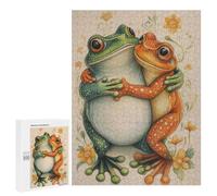 Puzzles pour Adultes Hugging Frogs Puzzles pour Adultes, Jouet, Décoration Murale, Décoration Intérieure, Idéal comme Cadeau 500 PCS