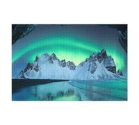 Puzzles pour Adultes Iceland Aurora Borealis Puzzle pour Adultes, Jouet, Décoration Murale, Cadeau d'anniversaire Amusant Et Humoristique, Cadeaux, 1000pcs(75x50cm)