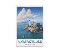 Puzzles pour Adultes, Île d'Alcatraz, San Francisco, Pièces minuscules, Puzzle Difficile et Stimulant, Cadeau de Noël ou d'anniversaire, Jeu, Jouet 50x70cm
