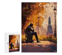 Puzzles pour Adultes Impressionist Inspired The Thinker in Autumn Puzzles pour Adultes - Jouets À Monter Soi-même, Amusants Et Originaux - Cadeaux Uniques pour Un Anniversaire Ou Noël 300 PCS