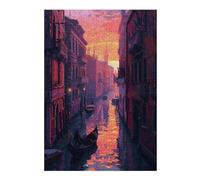 Puzzles pour Adultes Italy Venice Pixel Art Jeux De Puzzle Relaxants pour Adultes - pour S'amuser en Famille - Cadeaux Uniques pour Un Anniversaire Ou Noël