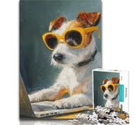 Puzzles pour Adultes Jack Russell Terrier 1000 pièces Cadeaux pour Adolescents Collection d'artistes Beaux-Arts à partir de 14 Ans (50x75cm)